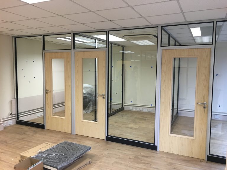 Glass Partitioning for The Hubb, Nottingham