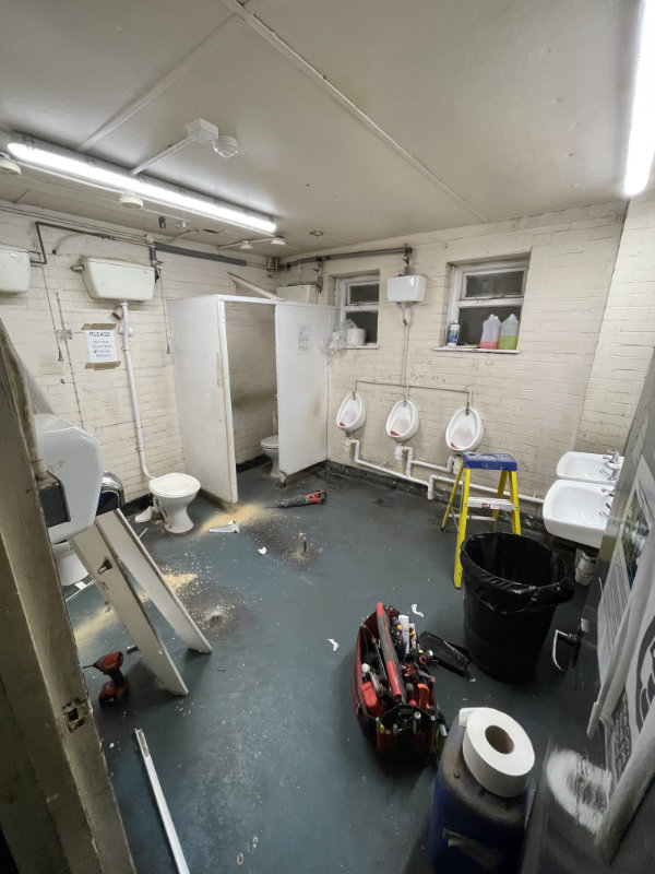 Toilet Refurb For Brooks Bros. Nottingham Before Image