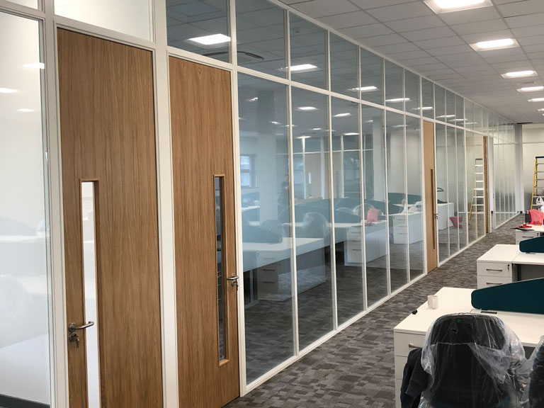 Glass Partition Transformation for Icon Aerospace After Image